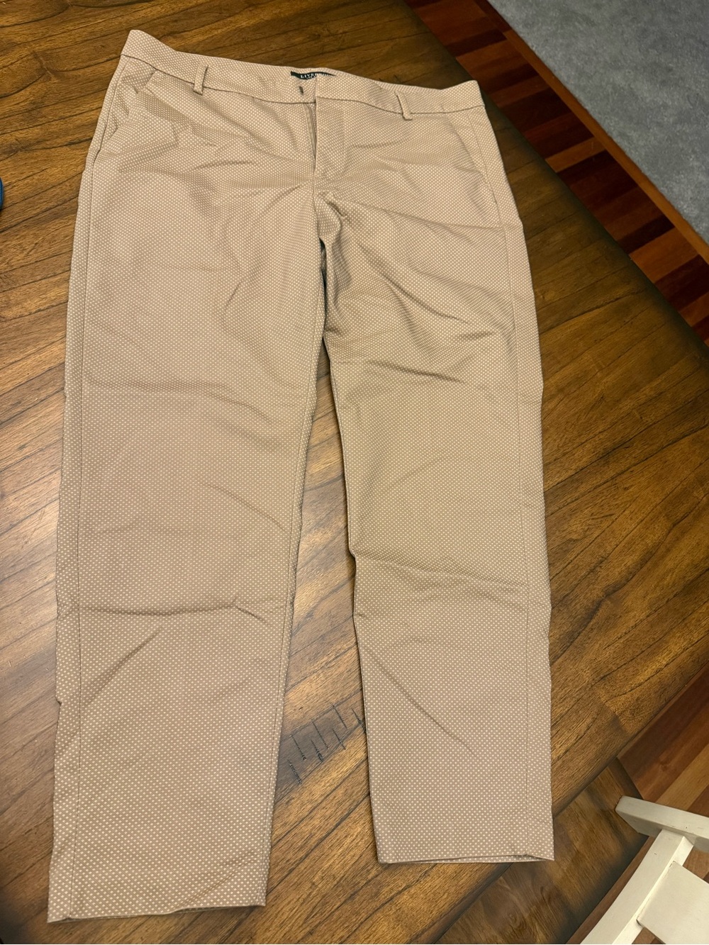 Liverpool Women's Beige Cropped Ankle Pants